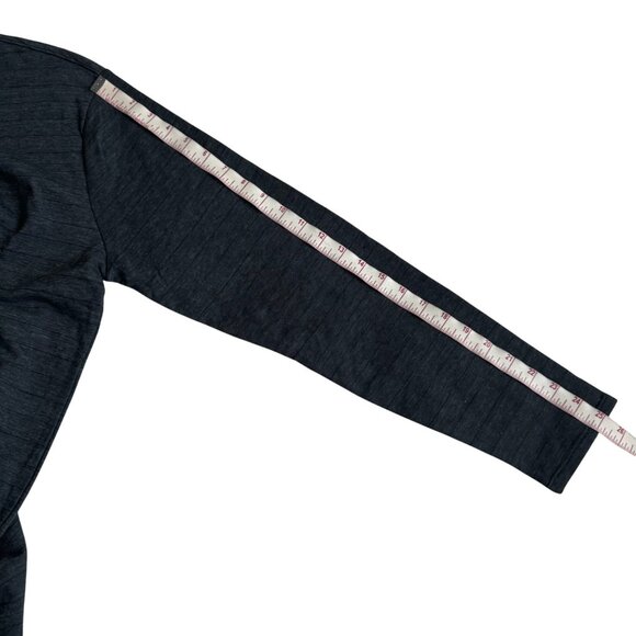 Marine Layer  DK LS crew tee charcoal heather/ black stripe sz medium new - Picture 5 of 9